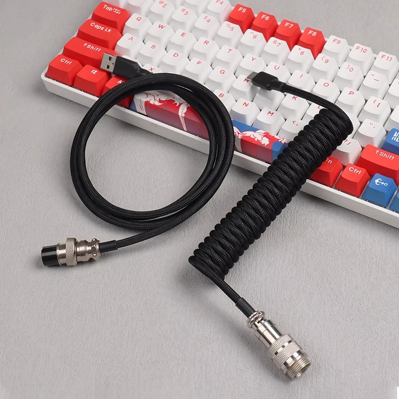 Gaming Keyboard Types - 180cm Mechanical Keyboard Coiled Cable Wire