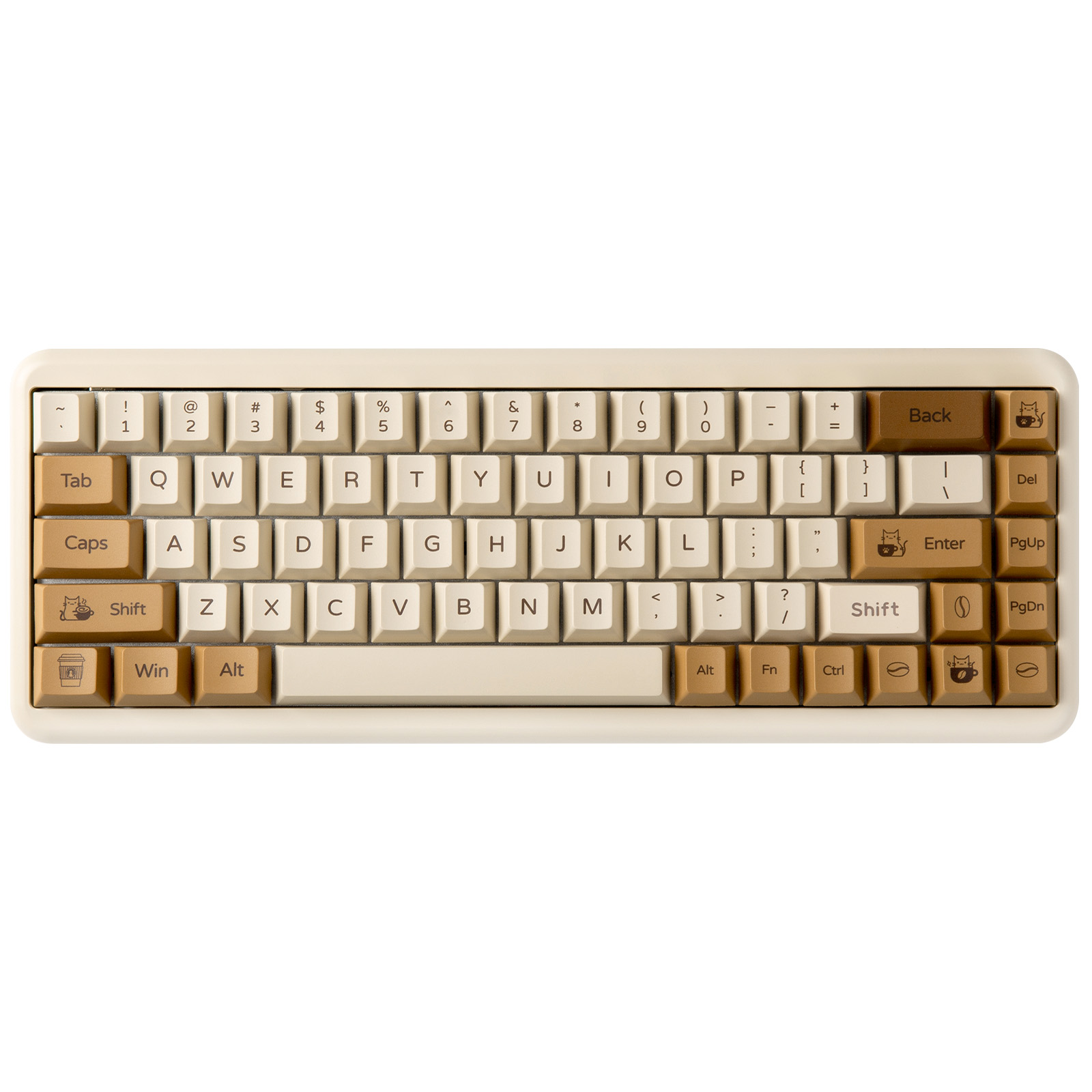 Gaming Keyboard Bundle - YUNZII Coffee Cat PBT Keycaps, 152