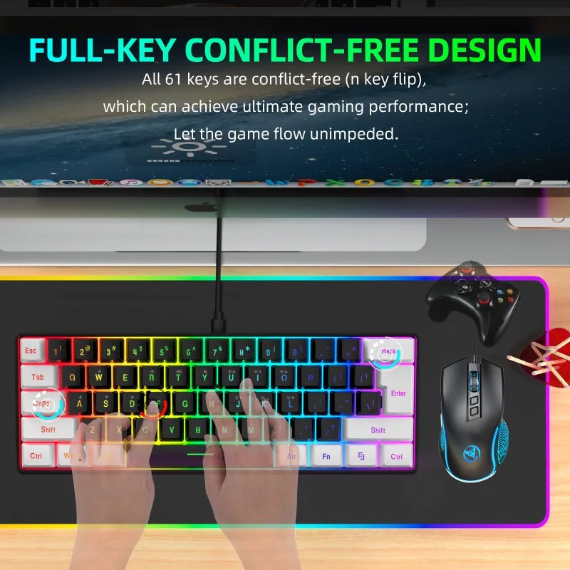 Keyboard and Mouse 60% Compute - Gaming Keyboard And Mouse Wireless 评论和价格