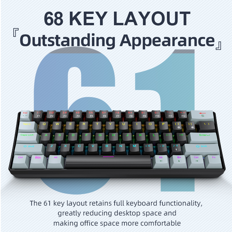 APAYADO K61 Mini Mechanical Ke - Gaming Keyboard Half 评论和价格
