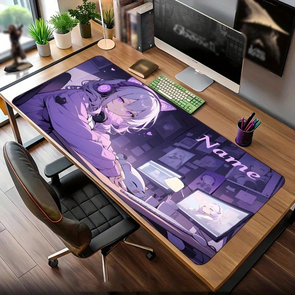 Anime Girl Gaming Large Desk M - Gaming Keyboard Name 评论和价格