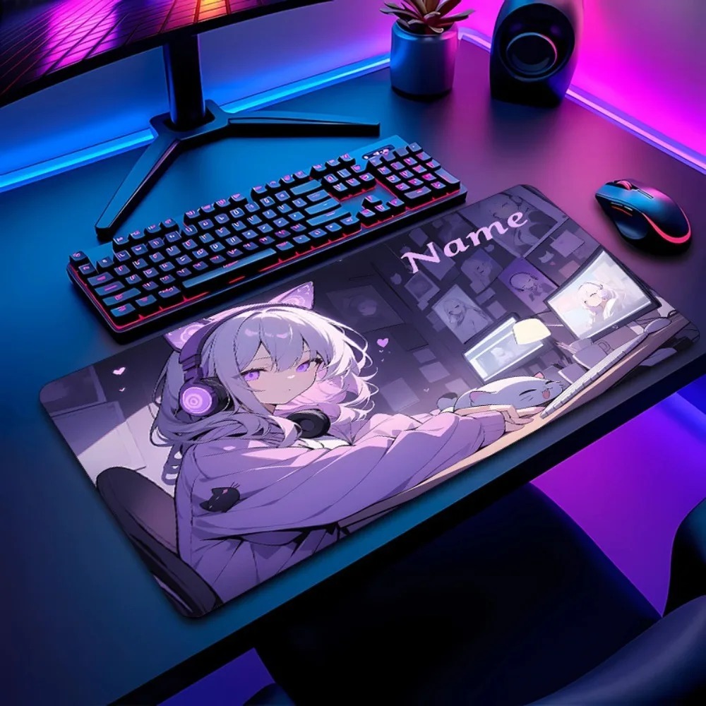 Anime Girl Gaming Large Desk M - Gaming Keyboard Name 评论和价格
