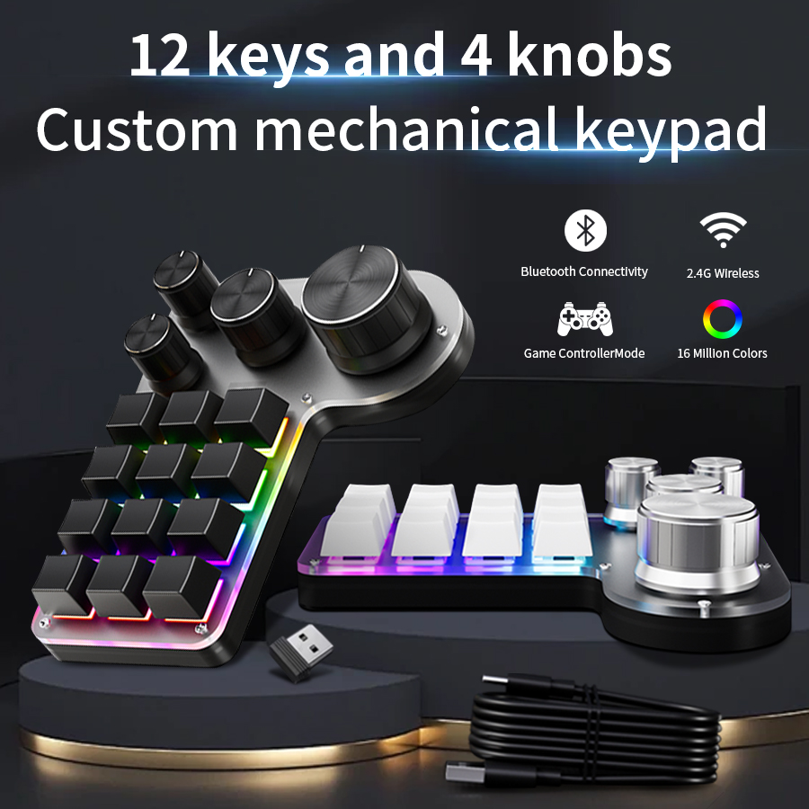 3 Modes 12 Keys Mechanical Key - Gaming Keyboard Half 评论和价格