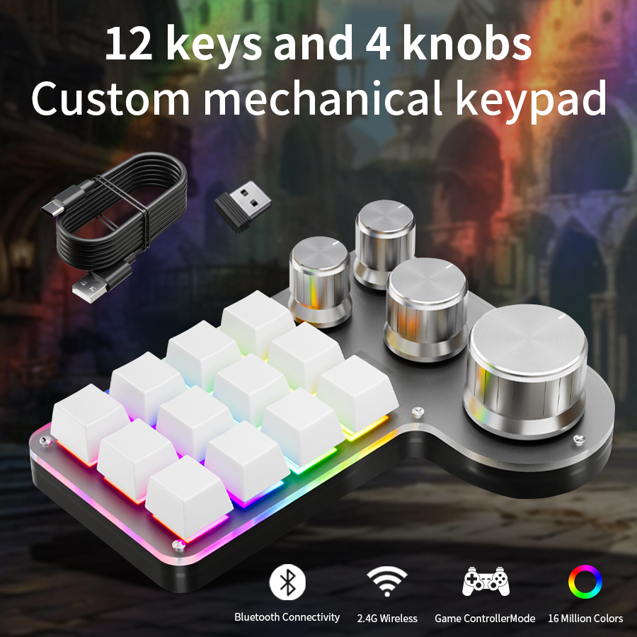 3 Modes 12 Keys Mechanical Key - Gaming Keyboard Half 评论和价格